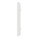 Plaque de finition Unica Deco Subtile NU600440 Blanc liseré argent 2 postes