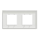 Plaque de finition Unica Deco Subtile NU600440 Blanc liseré argent 2 postes