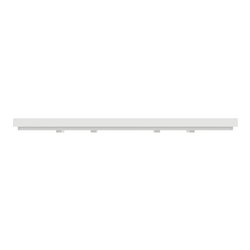Plaque de finition Unica Deco Subtile NU600440 Blanc liseré argent 2 postes