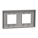 Plaque de finition Unica Deco Essentielle NU600430 Aluminium 2 postes
