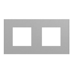 Plaque de finition Unica Deco Essentielle NU600430 Aluminium 2 postes