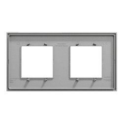 Plaque de finition Unica Deco Essentielle NU600430 Aluminium 2 postes