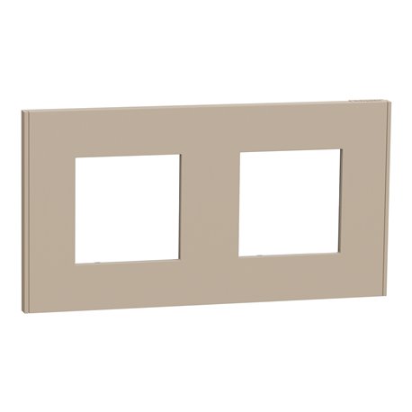 Plaque de finition Unica Deco Essentielle NU600426 Taupe 2 postes