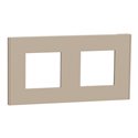 Plaque de finition Unica Deco Essentielle NU600426 Taupe 2 postes
