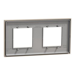 Plaque de finition Unica Deco Essentielle NU600426 Taupe 2 postes