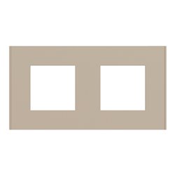 Plaque de finition Unica Deco Essentielle NU600426 Taupe 2 postes