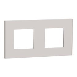 Plaque de finition Unica Deco Essentielle NU600424 Gris Pierre 2 postes