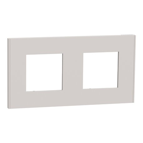 Plaque de finition Unica Deco Essentielle NU600424 Gris Pierre 2 postes