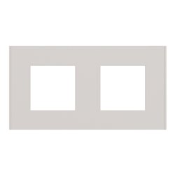 Plaque de finition Unica Deco Essentielle NU600424 Gris Pierre 2 postes