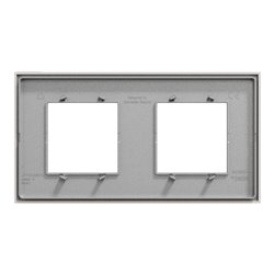 Plaque de finition Unica Deco Essentielle NU600424 Gris Pierre 2 postes