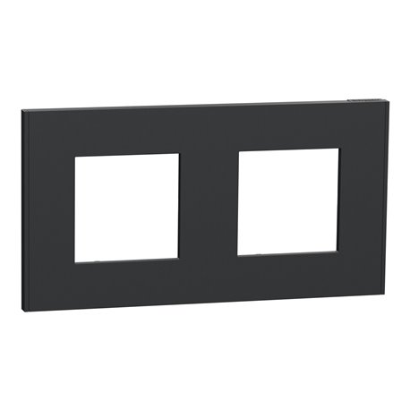 Plaque de finition Unica Deco Essentielle NU600454 Anthracite 2 postes