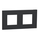Plaque de finition Unica Deco Essentielle NU600454 Anthracite 2 postes