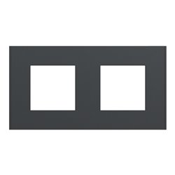Plaque de finition Unica Deco Essentielle NU600454 Anthracite 2 postes