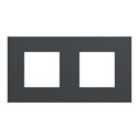Plaque de finition Unica Deco Essentielle NU600454 Anthracite 2 postes