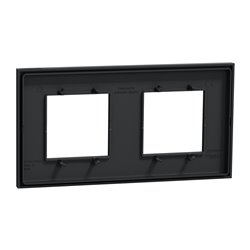 Plaque de finition Unica Deco Essentielle NU600454 Anthracite 2 postes