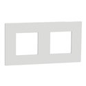 Plaque de finition Unica Deco Essentielle NU600418 Blanc 2 postes