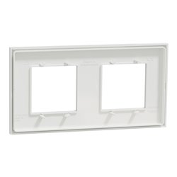 Plaque de finition Unica Deco Essentielle NU600418 Blanc 2 postes