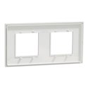 Plaque de finition Unica Deco Essentielle NU600418 Blanc 2 postes