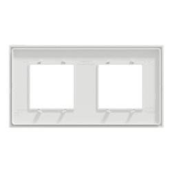 Plaque de finition Unica Deco Essentielle NU600418 Blanc 2 postes