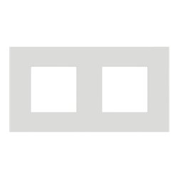 Plaque de finition Unica Deco Essentielle NU600418 Blanc 2 postes