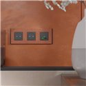 Plaque de finition Unica Deco Signature NU600671 Terracotta 3 postes