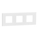 Plaque de finition Unica Deco Signature NU600679 Blanc neige 3 postes