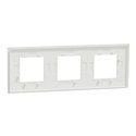 Plaque de finition Unica Deco Signature NU600679 Blanc neige 3 postes