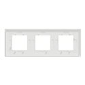 Plaque de finition Unica Deco Signature NU600679 Blanc neige 3 postes