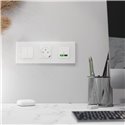 Plaque de finition Unica Deco Signature NU600679 Blanc neige 3 postes