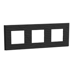 Plaque de finition Unica Deco Signature NU600677 Ardoise 3 postes