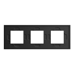 Plaque de finition Unica Deco Signature NU600677 Ardoise 3 postes