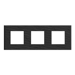 Plaque de finition Unica Deco Signature NU600677 Ardoise 3 postes
