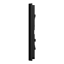 Plaque de finition Unica Deco Signature NU600672 Gomme noire 3 postes