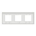 Plaque de finition Unica Deco Subtile NU600642 Blanc liseré cuivre 3 postes