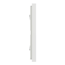 Plaque de finition Unica Deco Subtile NU600640 Blanc liseré argent 3 postes