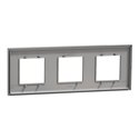 Plaque de finition Unica Deco Essentielle NU600630 Aluminium 3 postes