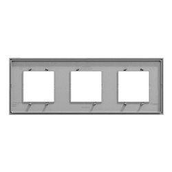 Plaque de finition Unica Deco Essentielle NU600630 Aluminium 3 postes