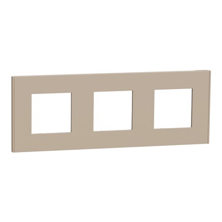 Plaque de finition Unica Deco Essentielle NU600626 Taupe 3 postes
