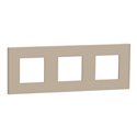 Plaque de finition Unica Deco Essentielle NU600626 Taupe 3 postes
