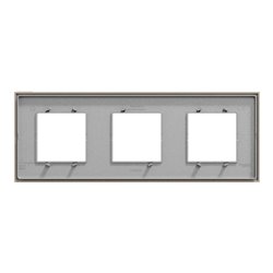 Plaque de finition Unica Deco Essentielle NU600626 Taupe 3 postes