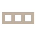 Plaque de finition Unica Deco Essentielle NU600626 Taupe 3 postes