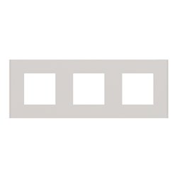Plaque de finition Unica Deco Essentielle NU600624 Gris Pierre 3 postes