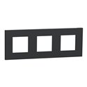 Plaque de finition Unica Deco Essentielle NU600654 Anthracite 3 postes