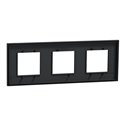 Plaque de finition Unica Deco Essentielle NU600654 Anthracite 3 postes