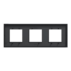 Plaque de finition Unica Deco Essentielle NU600654 Anthracite 3 postes