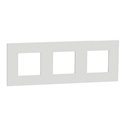 Plaque de finition Unica Deco Essentielle NU600618 Blanc 3 postes