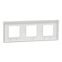 Plaque de finition Unica Deco Essentielle NU600618 Blanc 3 postes