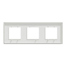 Plaque de finition Unica Deco Essentielle NU600618 Blanc 3 postes