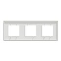 Plaque de finition Unica Deco Essentielle NU600618 Blanc 3 postes