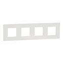 Plaque de finition Unica Deco Essentielle NU600818 Blanc 4 postes
